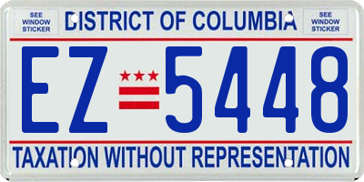 DC license plate EZ5448