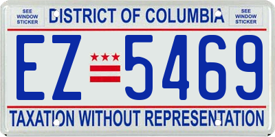 DC license plate EZ5469