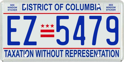 DC license plate EZ5479