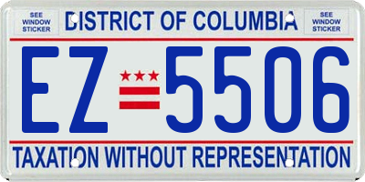 DC license plate EZ5506