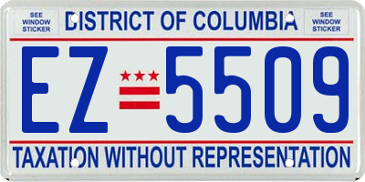 DC license plate EZ5509