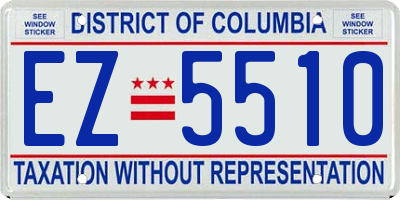 DC license plate EZ5510