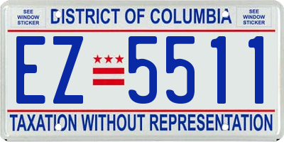 DC license plate EZ5511