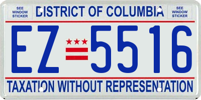 DC license plate EZ5516