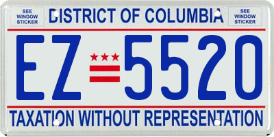 DC license plate EZ5520