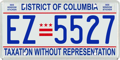 DC license plate EZ5527