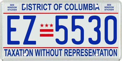 DC license plate EZ5530