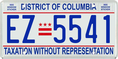 DC license plate EZ5541