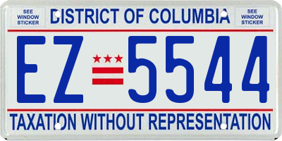 DC license plate EZ5544