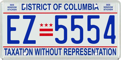 DC license plate EZ5554