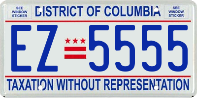 DC license plate EZ5555