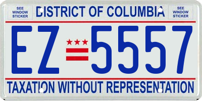 DC license plate EZ5557