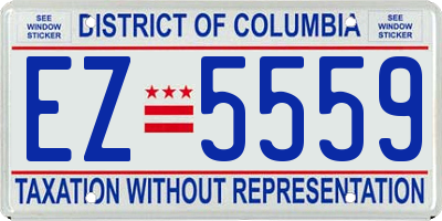 DC license plate EZ5559