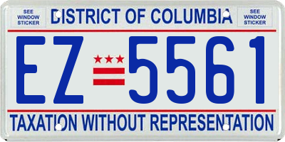 DC license plate EZ5561