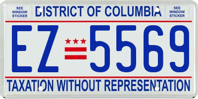 DC license plate EZ5569