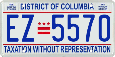 DC license plate EZ5570