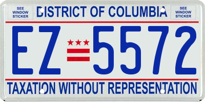 DC license plate EZ5572