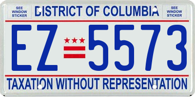 DC license plate EZ5573