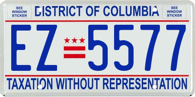 DC license plate EZ5577