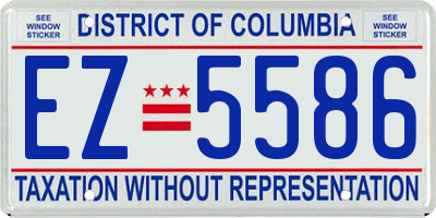 DC license plate EZ5586