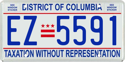 DC license plate EZ5591