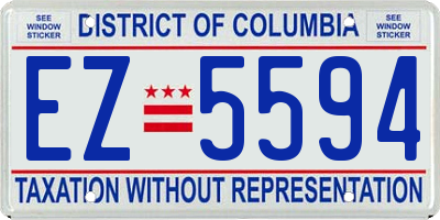 DC license plate EZ5594