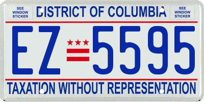 DC license plate EZ5595