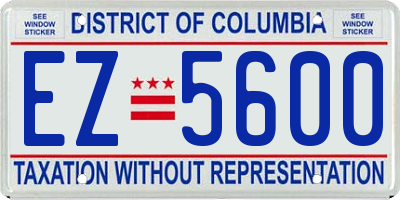 DC license plate EZ5600