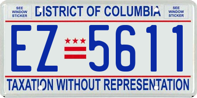 DC license plate EZ5611