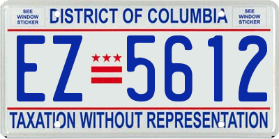 DC license plate EZ5612