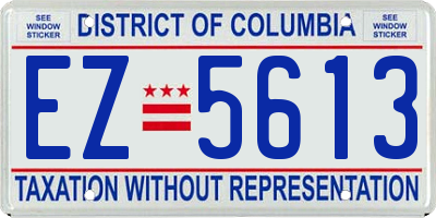 DC license plate EZ5613