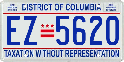 DC license plate EZ5620