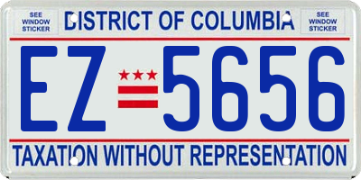 DC license plate EZ5656