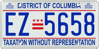 DC license plate EZ5658