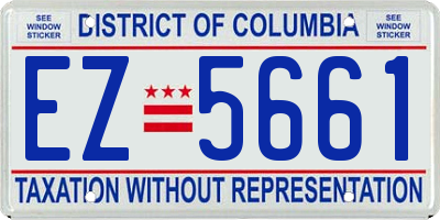 DC license plate EZ5661