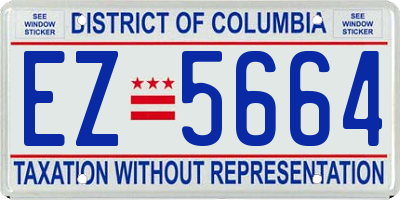 DC license plate EZ5664