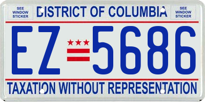 DC license plate EZ5686