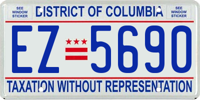 DC license plate EZ5690