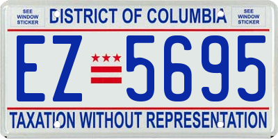 DC license plate EZ5695