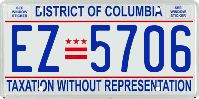 DC license plate EZ5706