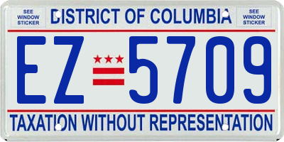 DC license plate EZ5709