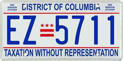 DC license plate EZ5711