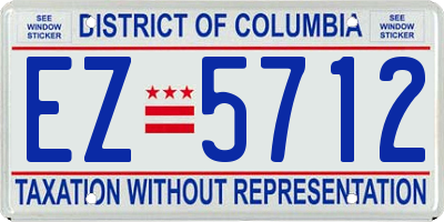 DC license plate EZ5712