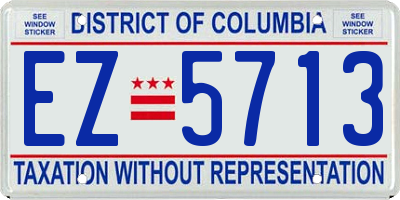 DC license plate EZ5713