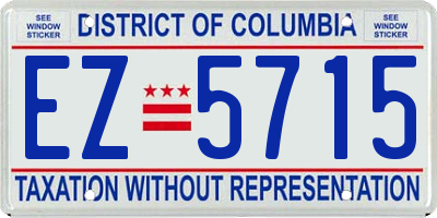 DC license plate EZ5715