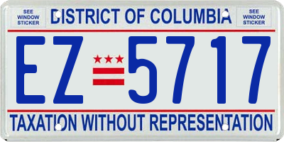 DC license plate EZ5717