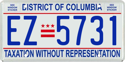 DC license plate EZ5731