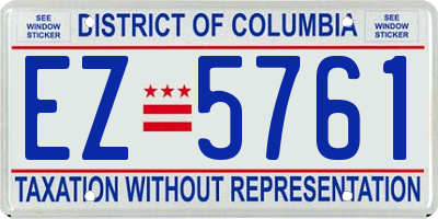 DC license plate EZ5761