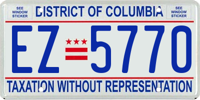 DC license plate EZ5770