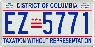 DC license plate EZ5771